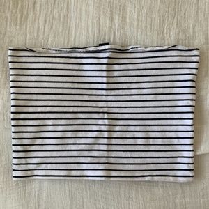 Forever 21 Black and White Striped Tube Top